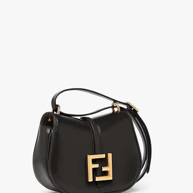 Affordable C'mon Calf Leather Mini Fendi Black In Bag 0606